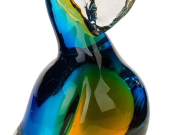 Glasfigur Figur Skulptur Pelikan Glas Glasskulptur Vogel Murano Antik-Stil 25cm