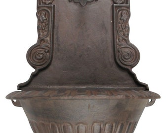 Sink Wall Fountain Garden Iron Antique Style Fountain Brown 65 cm