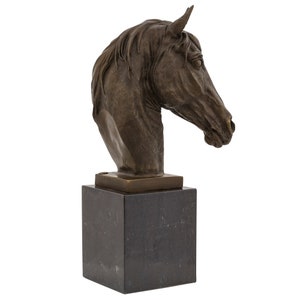 Bronze sculpture horse 44 cm bust horse head statue bronze figure bronze antique style