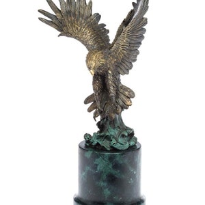 Bronzeskulptur Adler Greifvogel Bronze Figur Skulptur 48cm im Antik-Stil