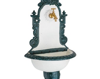 Sink Wall Fountain Garden Iron Antique Style Fountain 76 cm