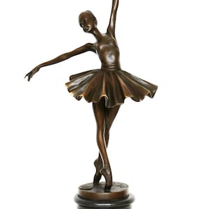 Bronzeskulptur Tänzerin Ballerina nach Degas Ballett Bronze Figur Replika e