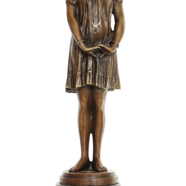 Bronzeskulptur Bronze Figur die Unschuld nach Chiparus Antik-Stil Replik