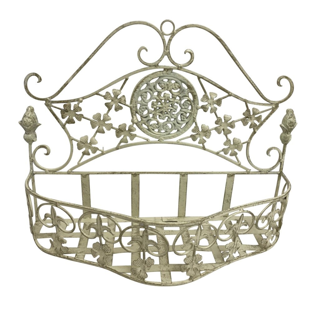 Wall Basket Wall Shelf Shelf Garden Garden Shelf Iron Antique Etsy