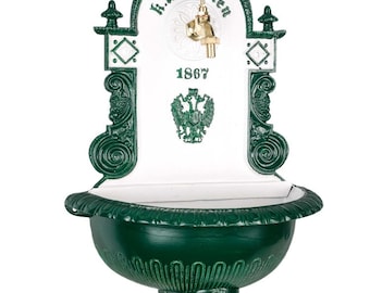 Wastafelfontein wandfontein 72 cm aluminium tuin in antieke stijl fontein tuin