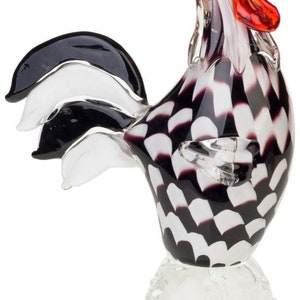 Glasfigur Figur Hahn Glas im Murano Antik Stil - 40cm