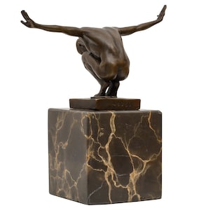 Bronzeskulptur Bronze Mann Figur Bronzefigur Statue Skulptur Antik-Stil 15cm Bild 7