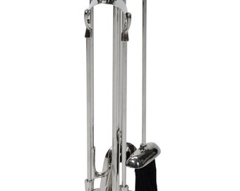 Kaminbesteck 5-teilig Aluminium Kamingarnitur Kaminwerkzeug Kaminset silber