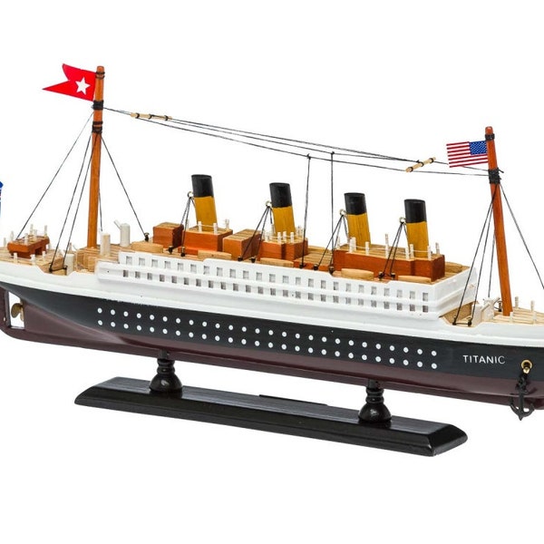 Modellschiff Titanic Modell Schiff Holz 35cm Maritime Dekoration kein Bausatz