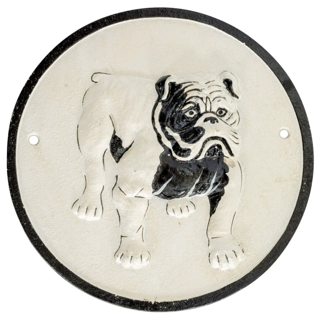 Nostalgia Door Sign Bulldog Dog Sign Iron Decoration Antique