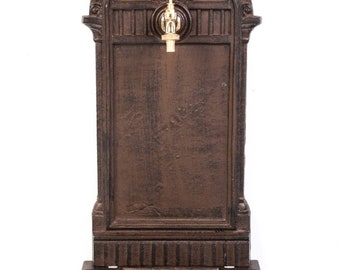 Fuente de pie 64 cm 11 kg fuente de lavabo hierro marrón fuente de pared estilo antiguo