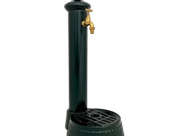 Fuente fuente de pie lavabo jardín aluminio 65 cm verde estilo antiguo