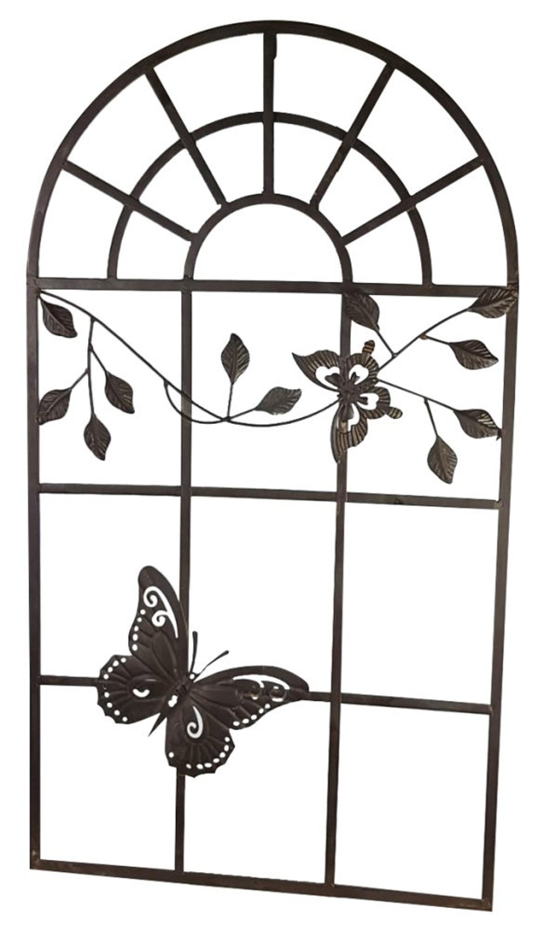 Nostalgic Stable Window, Metal Frame, Butterfly Design, Antique Style ...