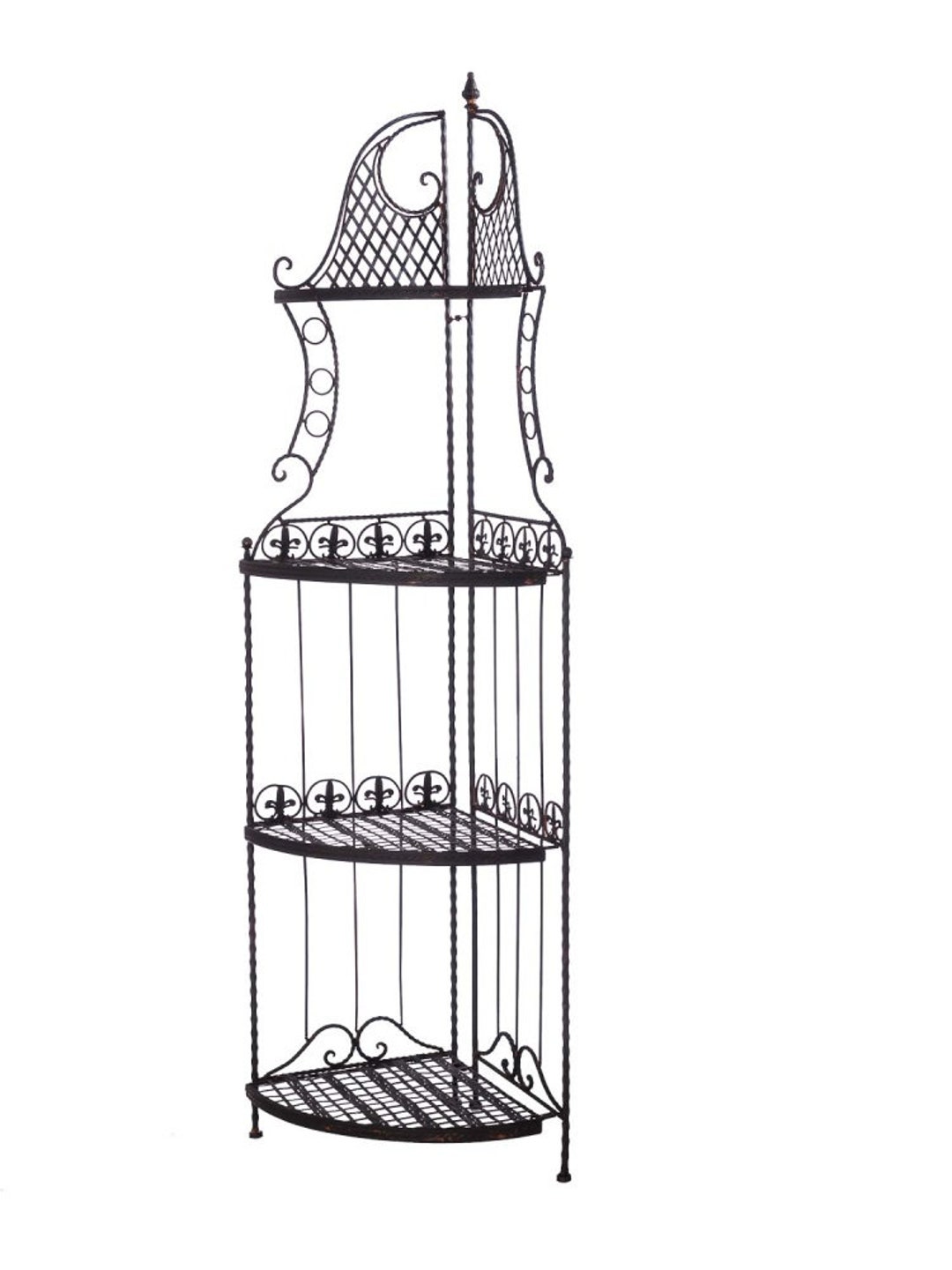 Shelf Corner Shelf Iron Garden Garden Shelf Brown 165 Cm Etsy