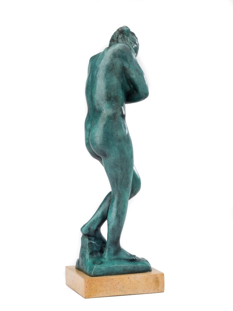 Sculpture en bronze d'après Rodin Bronze Eva figure copie réplique figure style antique 46 cm image 4