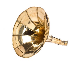 Trichter Grammophon Horn goldfarben im antik Stil gramophone