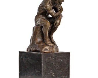 Bronze der Denker Mann Bronzeskulptur Bronzefigur nach Rodin Skulptur Replik