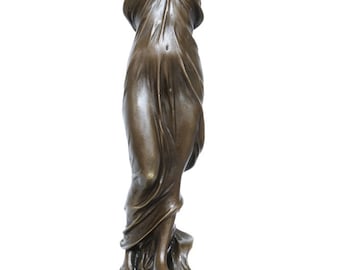 Sculpture en bronze femme nymphe de style antique figure en bronze 34 cm
