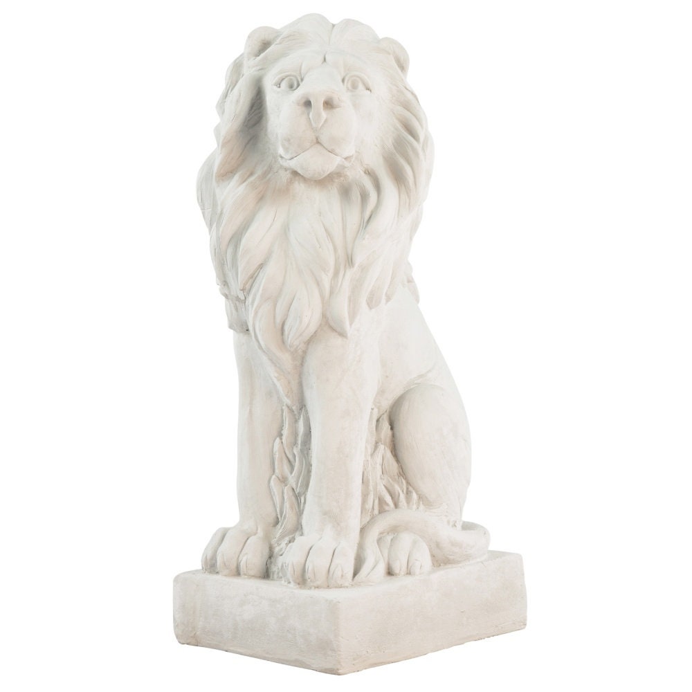 XXL Statua Scultura Leone Casetta da Giardino Stile Antico Decorazione da Giardino 75 cm Guardiano