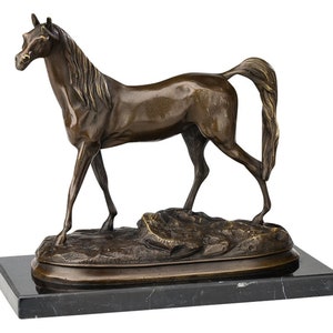 Bronzeskulptur Pferd Araber Bronze Bronzefigur Figur Skulptur Antik-Stil