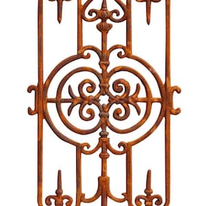 lattice fence balcony railing iron rust antique style trellis garden