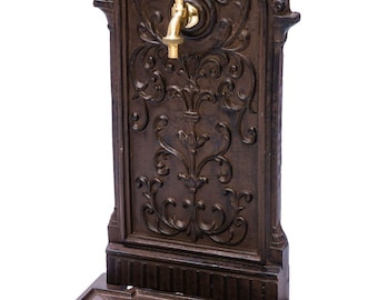 Standing fountain 64 cm 11kg washbasin fountain iron brown wall fountain antique style