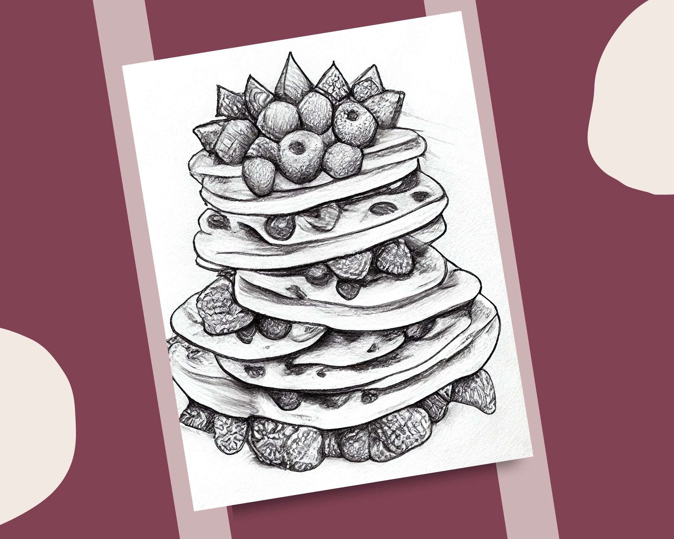10 Waffles Coloring Pages Printable for Adults: Indulge in Culinary Delights