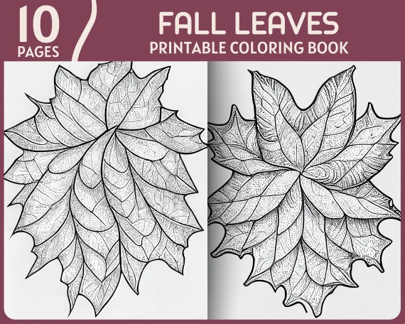 10 Fall Leaves Coloring Pages Natural Leaf Theme Printable