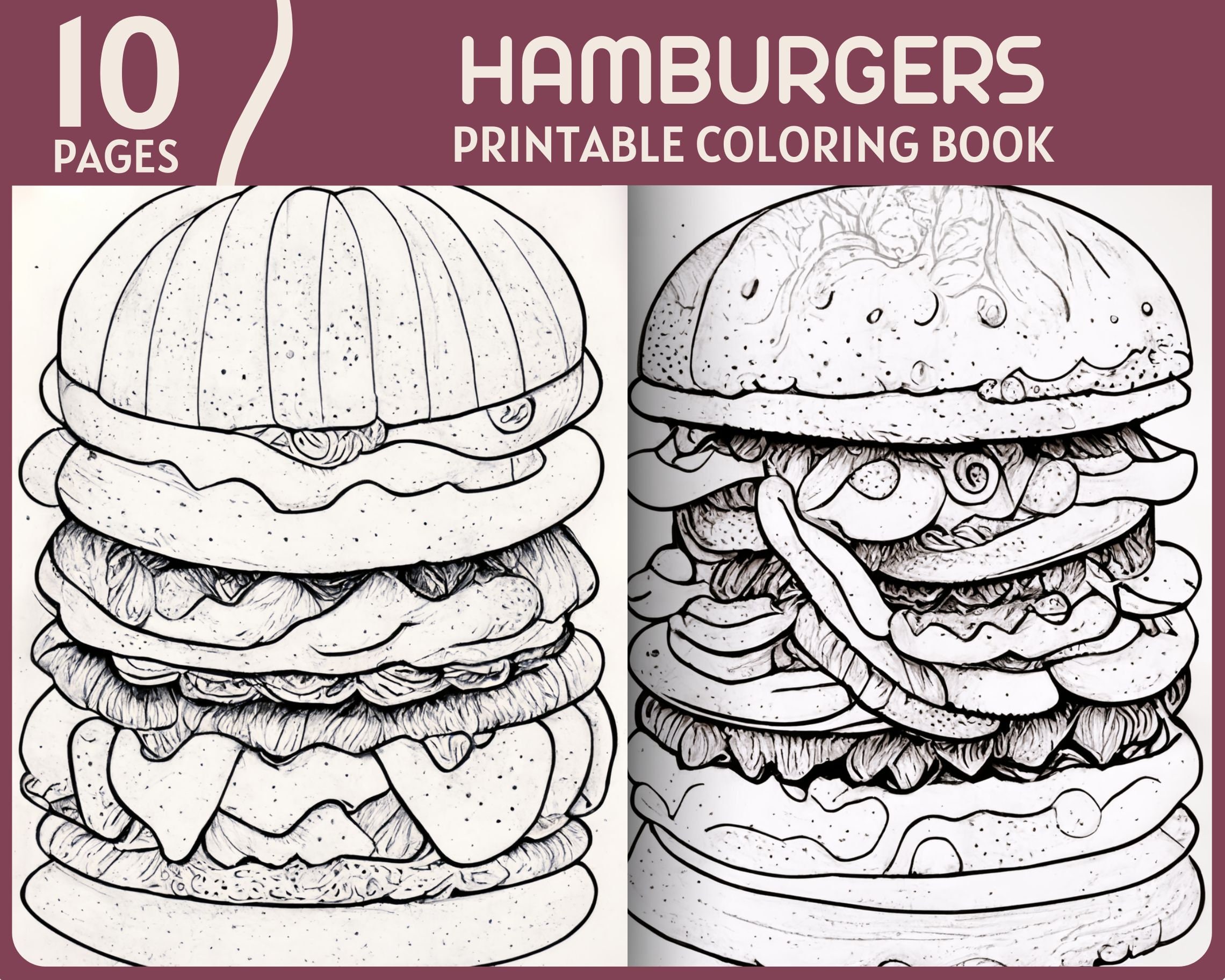 Coloring Pages Of Burgers