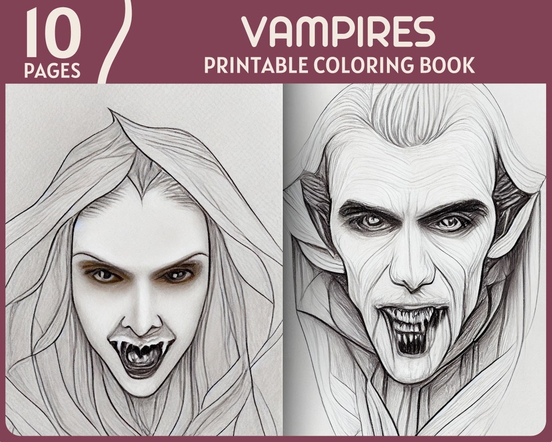 Vampire Kids Coloring Book Activity - Thrifty Mommas Tips