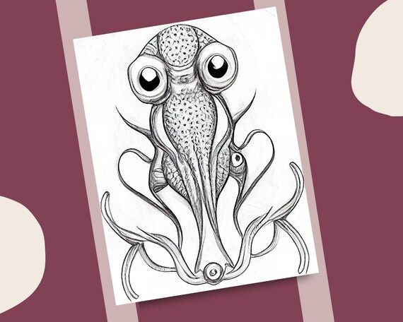 Giant Squid Coloring Page