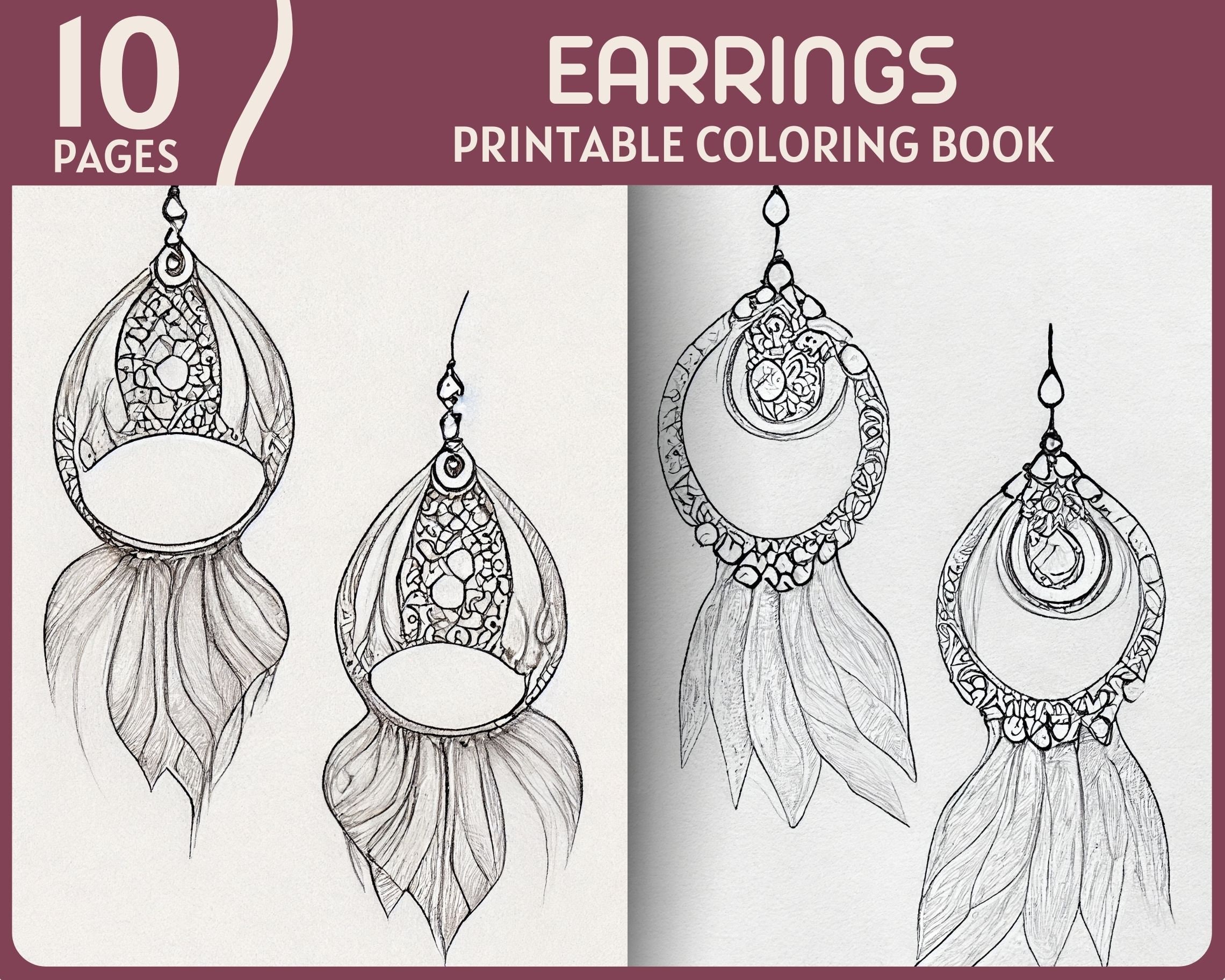 Earring Coloring Pages