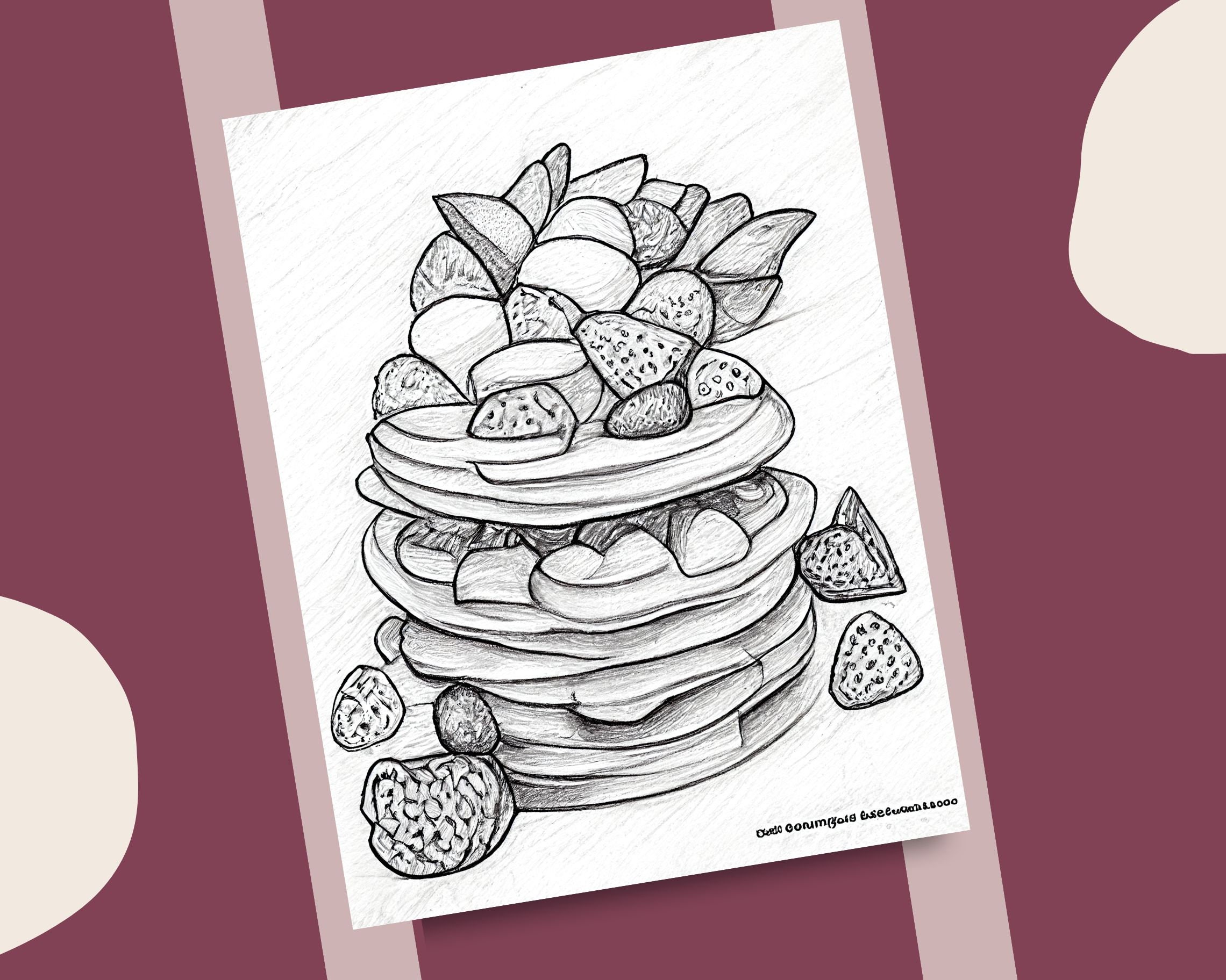 10 Waffles Coloring Pages Printable for Adults: Indulge in Culinary Delights
