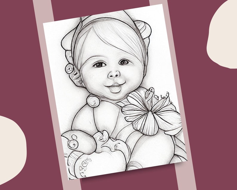 10 Baby Shower Coloring Pages Lovely Babies Printable - Etsy