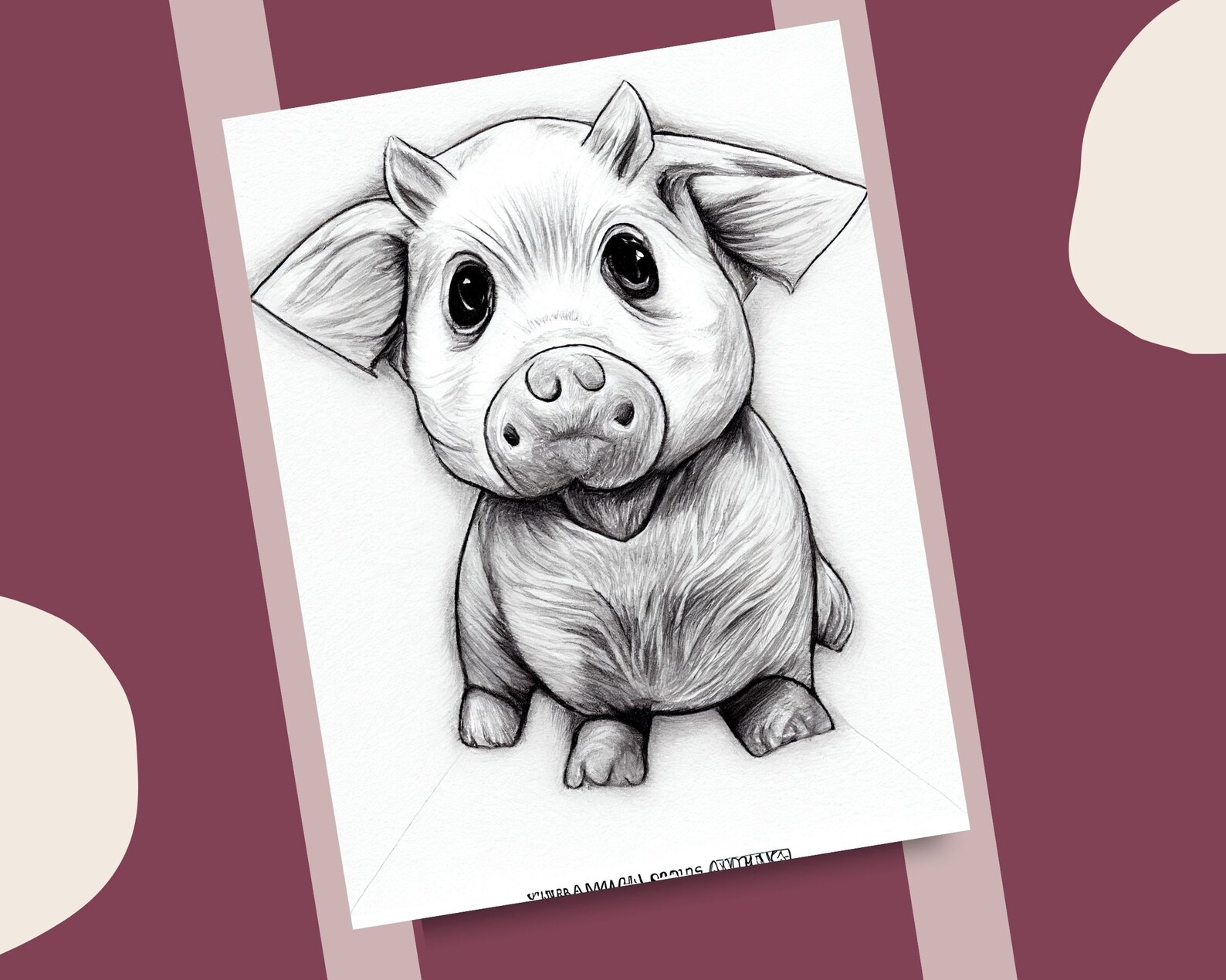 10 Cute Pigs Coloring Pages Realistic Pig Illustrations Printable ...