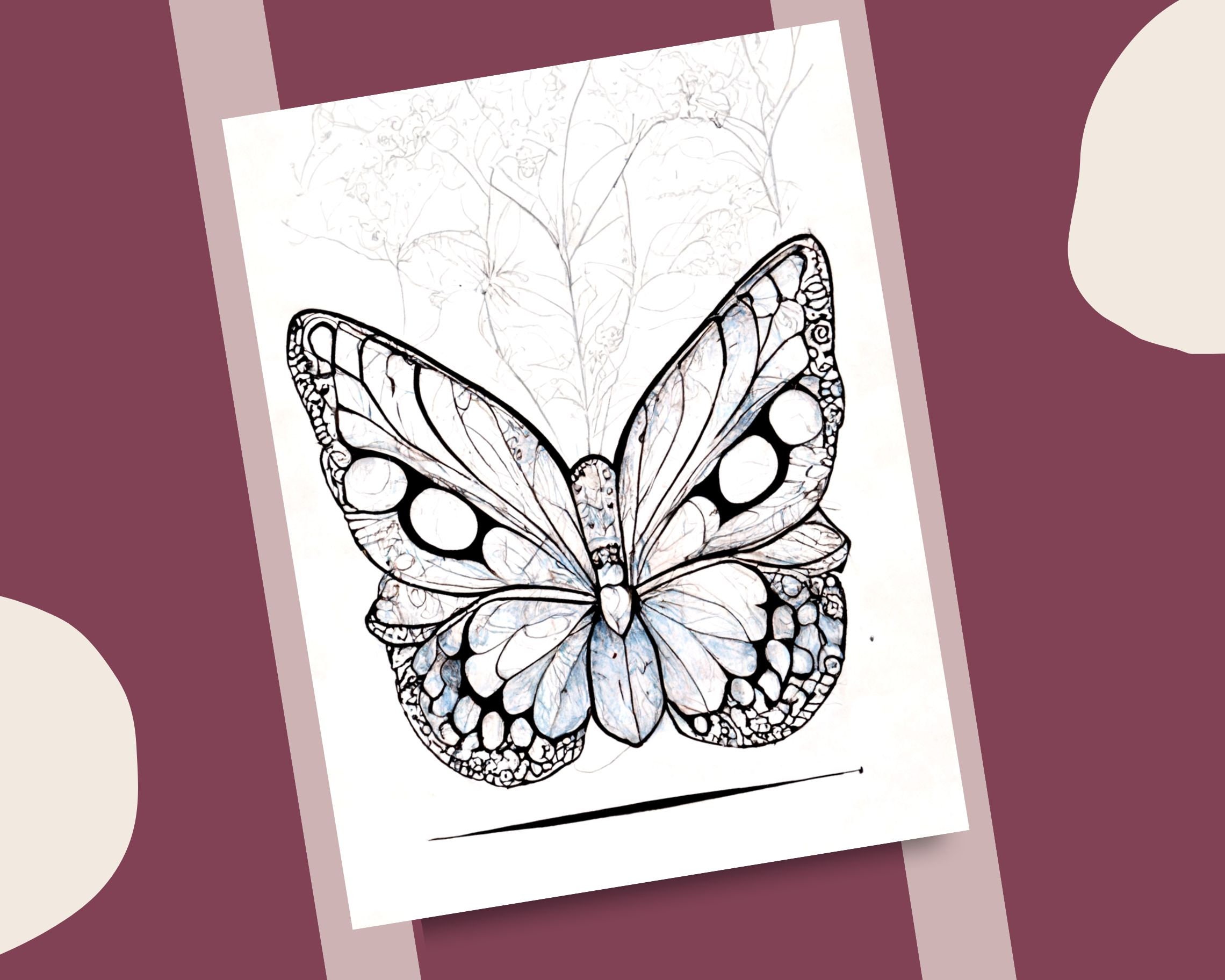 10 Captivating Butterfly Coloring Pages with Christmas Cheer