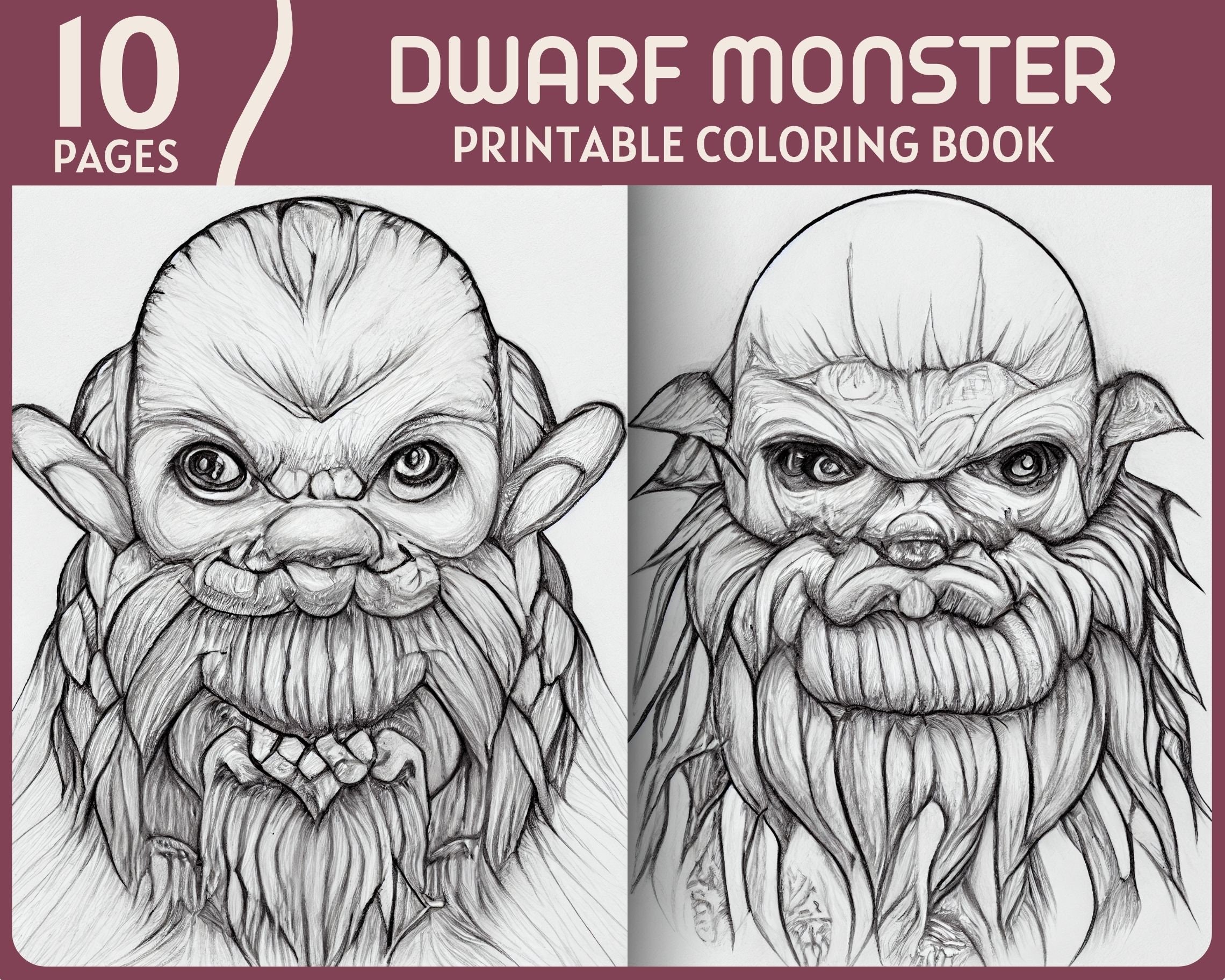 Scary Monster Coloring Pages For Adults