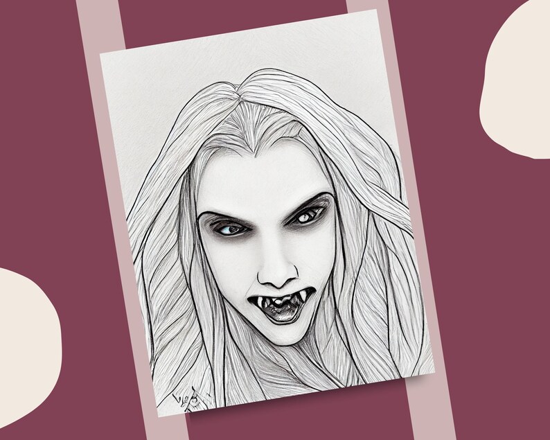 10 Vampires Coloring Pages Scary Vampire Illustrations Printable ...