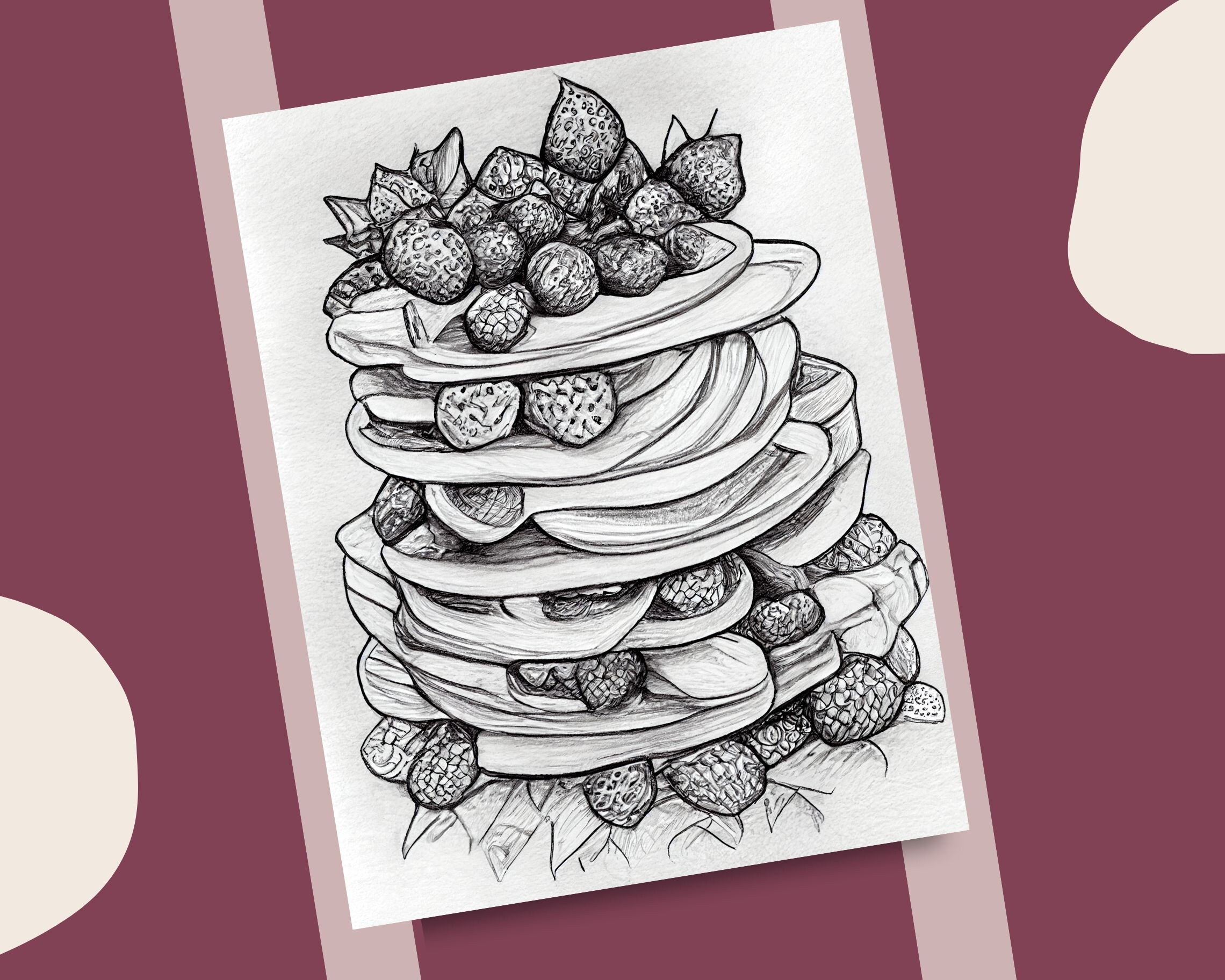 10 Waffles Coloring Pages Printable for Adults: Indulge in Culinary Delights