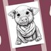 10 Cute Pigs Coloring Pages Realistic Pig Illustrations Printable ...