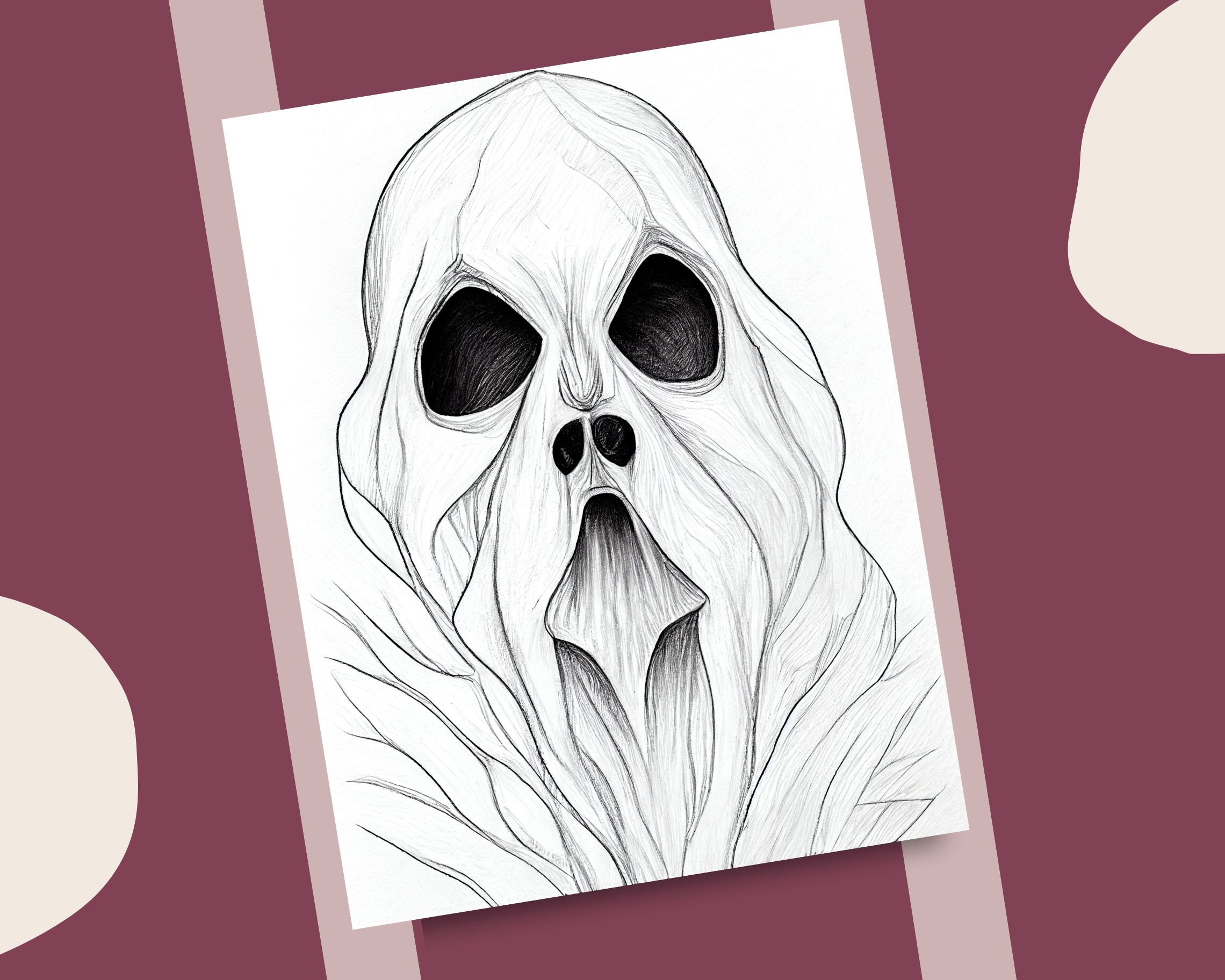 10 Ghosts Coloring Pages Ghost Illustrations Printable Coloring Book Ghosts Digital Coloring