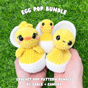 Crochet Egg Pop Pattern Bundle: Low Sew Easter (PDF Pattern)