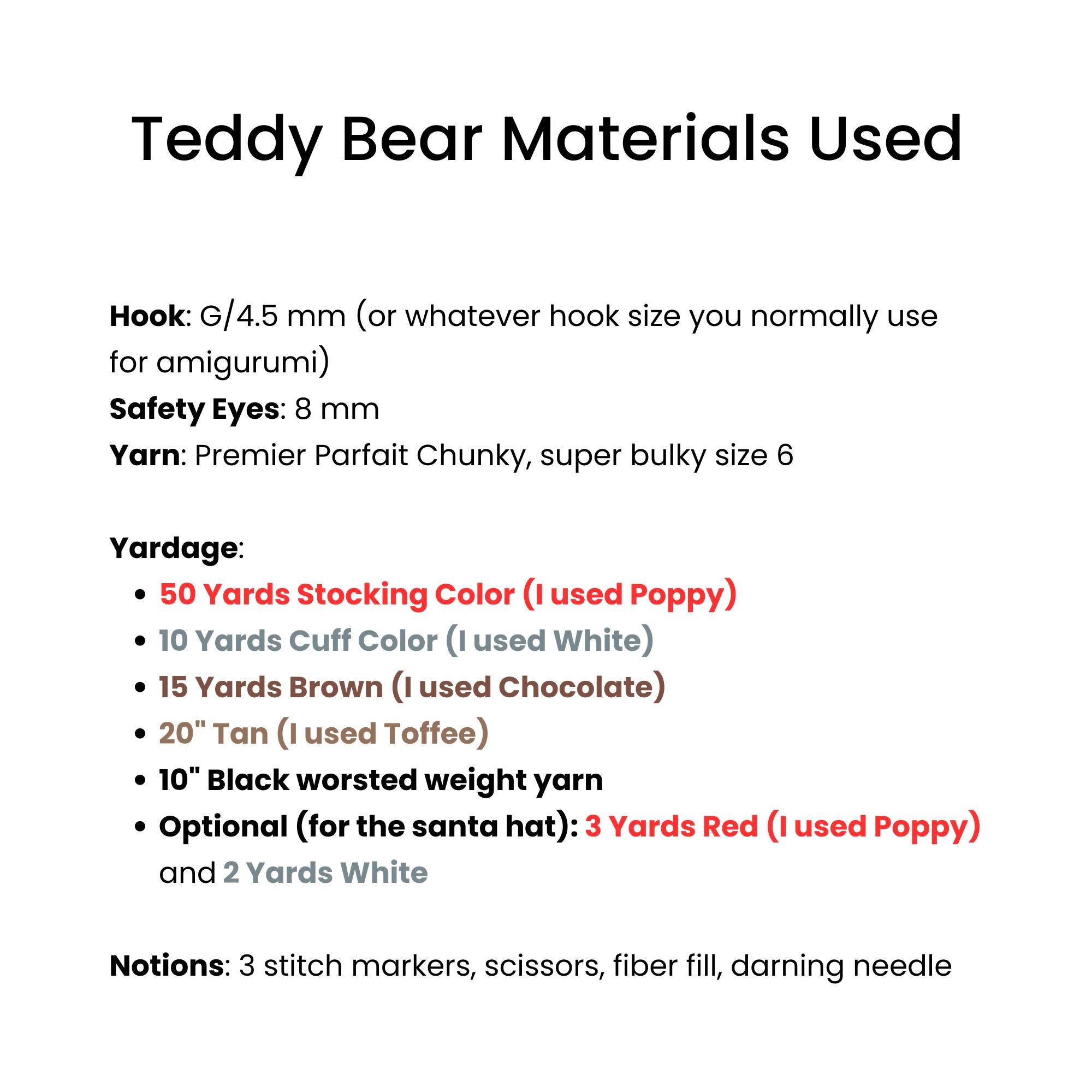 Teddy Bear Stocking Pop Crochet Pattern - Low Sew Digital Pattern - Etsy