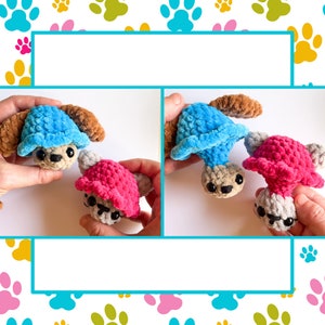 Itty Bitty Pet Pops, Crochet Pattern, Popping Pets, Amigurumi Pattern, Crochet Dog Pattern, Crochet Cat Pattern image 3