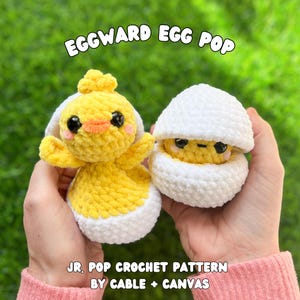 Patrón de crochet para pop-pop de huevo Jr.: Costura baja (descarga digital)