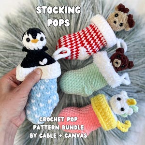 Stocking Pop Crochet Pattern Bundle - low sew digital pattern