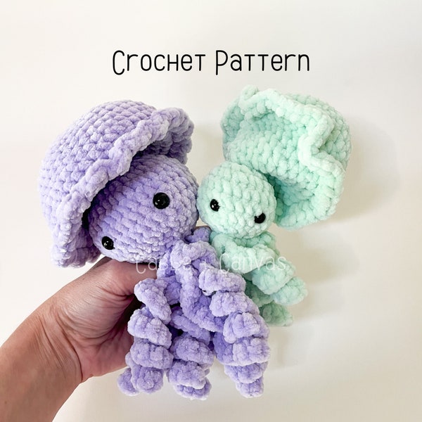 Jr. and Jumbo Jelly Pops, NO SEW, Jelly Pops, Amigurumi Pattern, Crochet Fidget, Crochet Pattern, Amigurumi, Crochet, Crochet Jellyfish