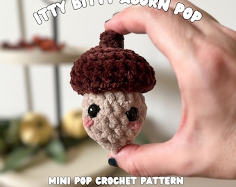 Gehaakt eikelpatroon: Itty Bitty Garden Pop, No Sew Amigurumi (pdf-patroon)