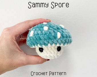 Sammy Spore, Jr. Pop, NO SEW, Crochet Pattern, Crochet Mushroom Pattern, Crochet Fidget Pattern, Crochet Pop Pattern, Amigurumi Pattern