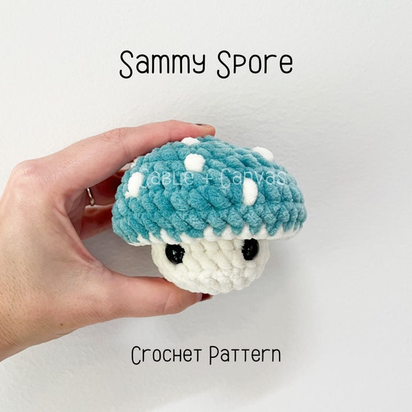 Sammy Spore, Jr. Pop, NO SEW, Crochet Pattern, Crochet Mushroom Pattern, Crochet Fidget Pattern, Crochet Pop Pattern, Amigurumi Pattern